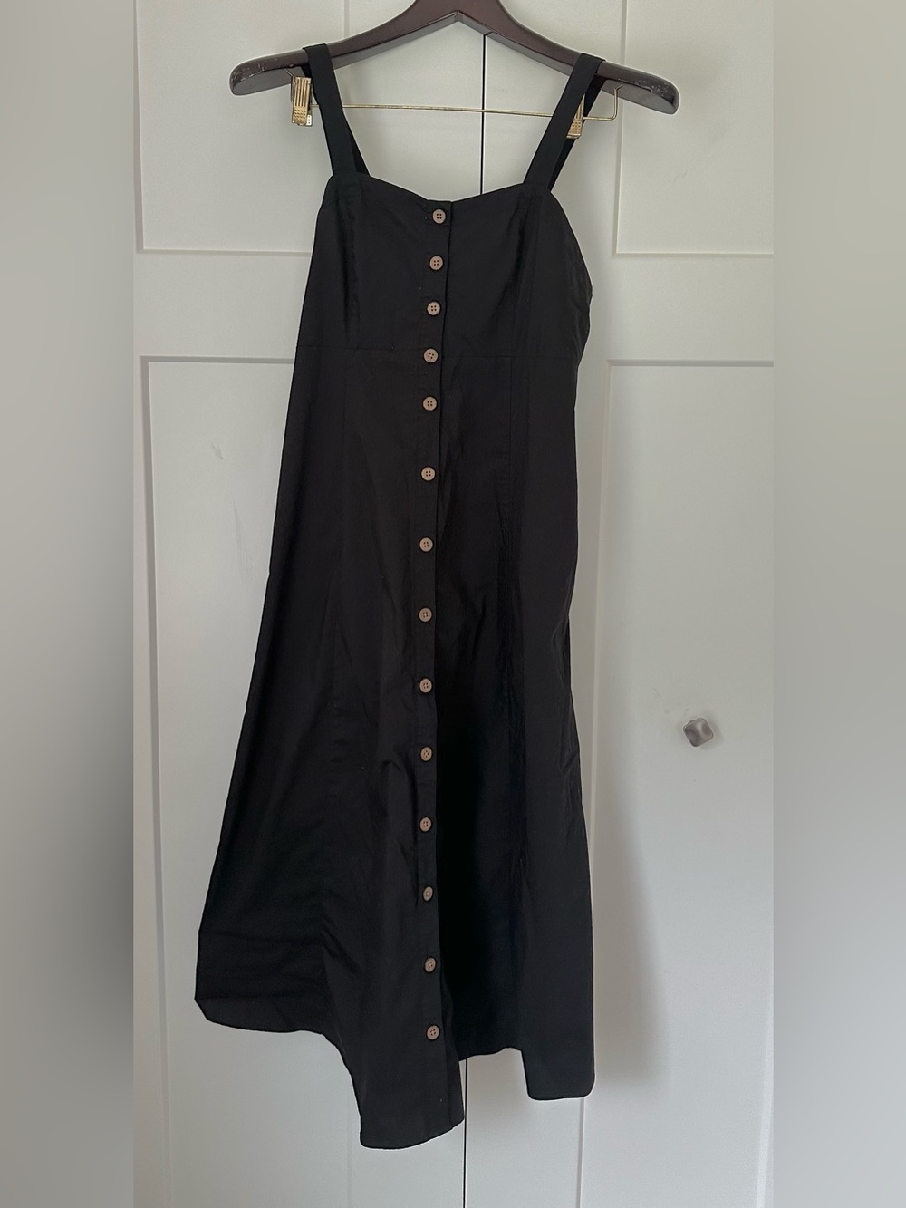 Rachel Hollis Black Button-Front Maxi Dress Size 8